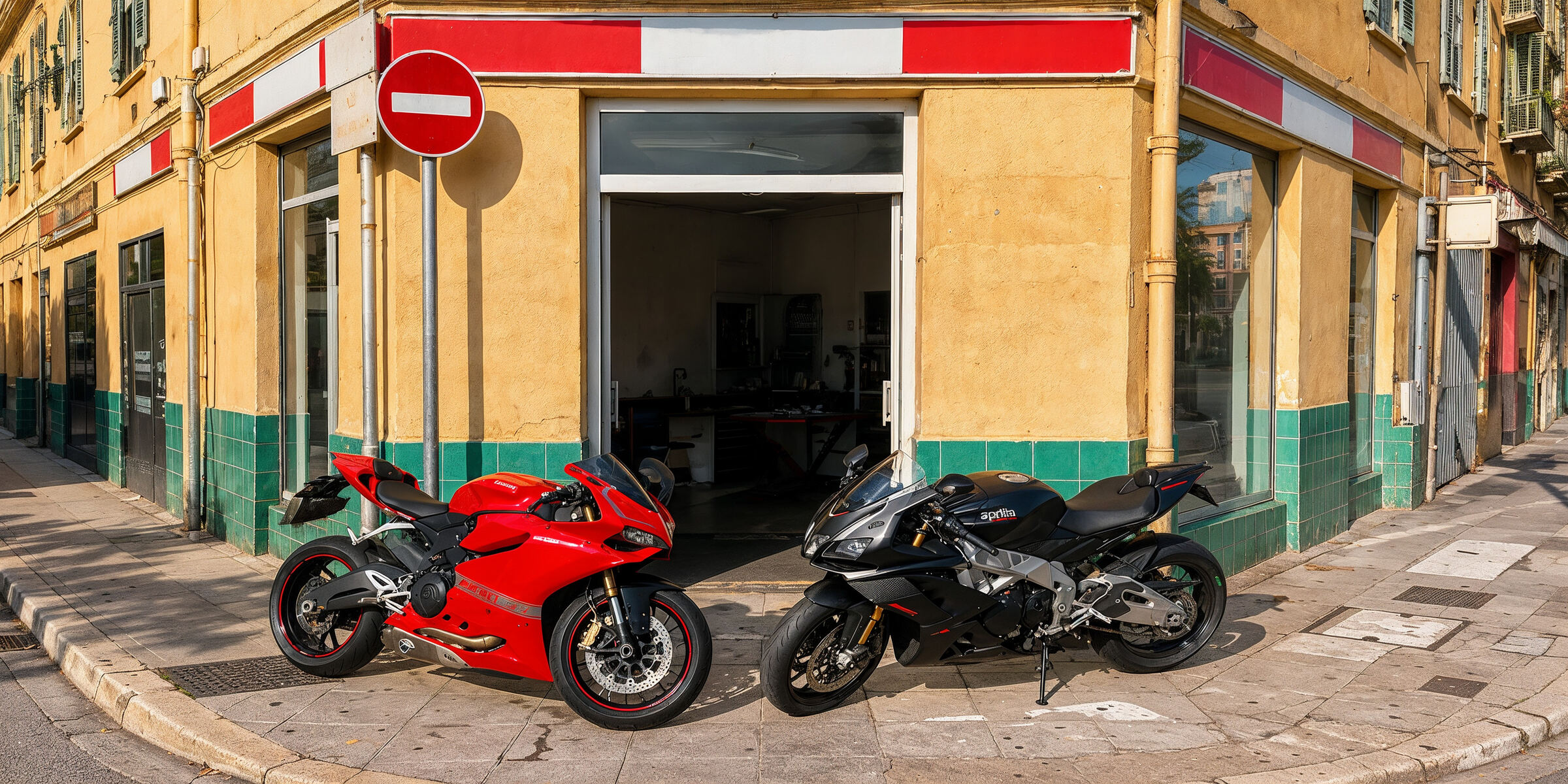 Façade du garage Chris Moto, 113 avenue Saint-Lambert à Nice